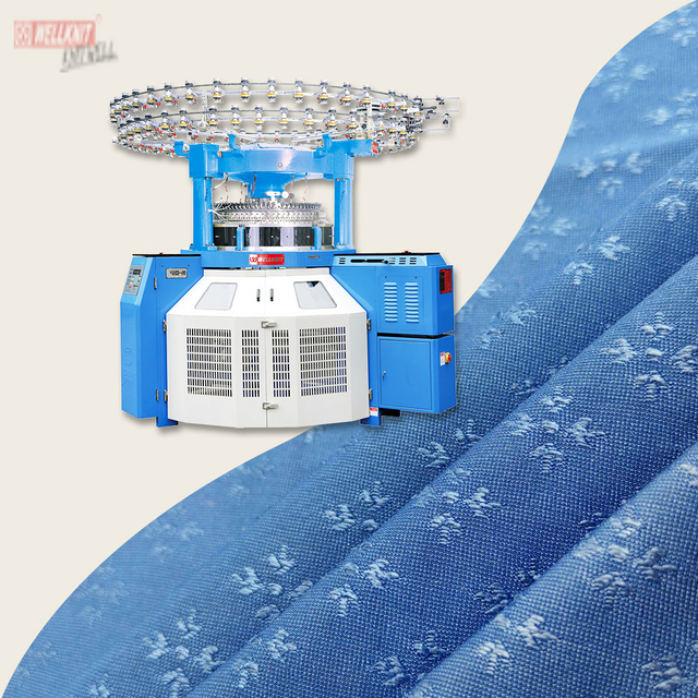 Wellknit SMJ 18-38 Inci Double 37 Langkah Mini-Jacquard Circular Knitting Machine Untuk Mini Jacquard Fabric